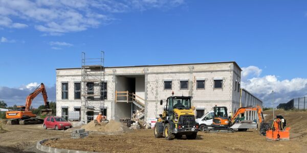 The investment in construction of two production and warehouse halls is progressing as planned